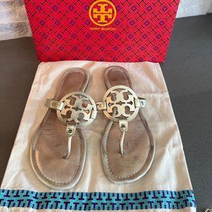 TORY BURCH Miller Metallic Sandal Size 12 Gold